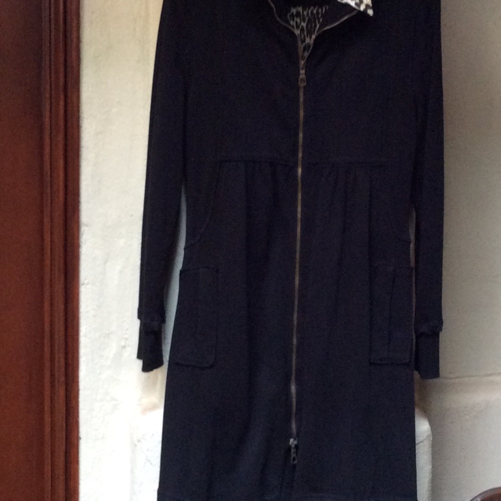 XCVI BLACK LONG JACKET SIZE SMALL